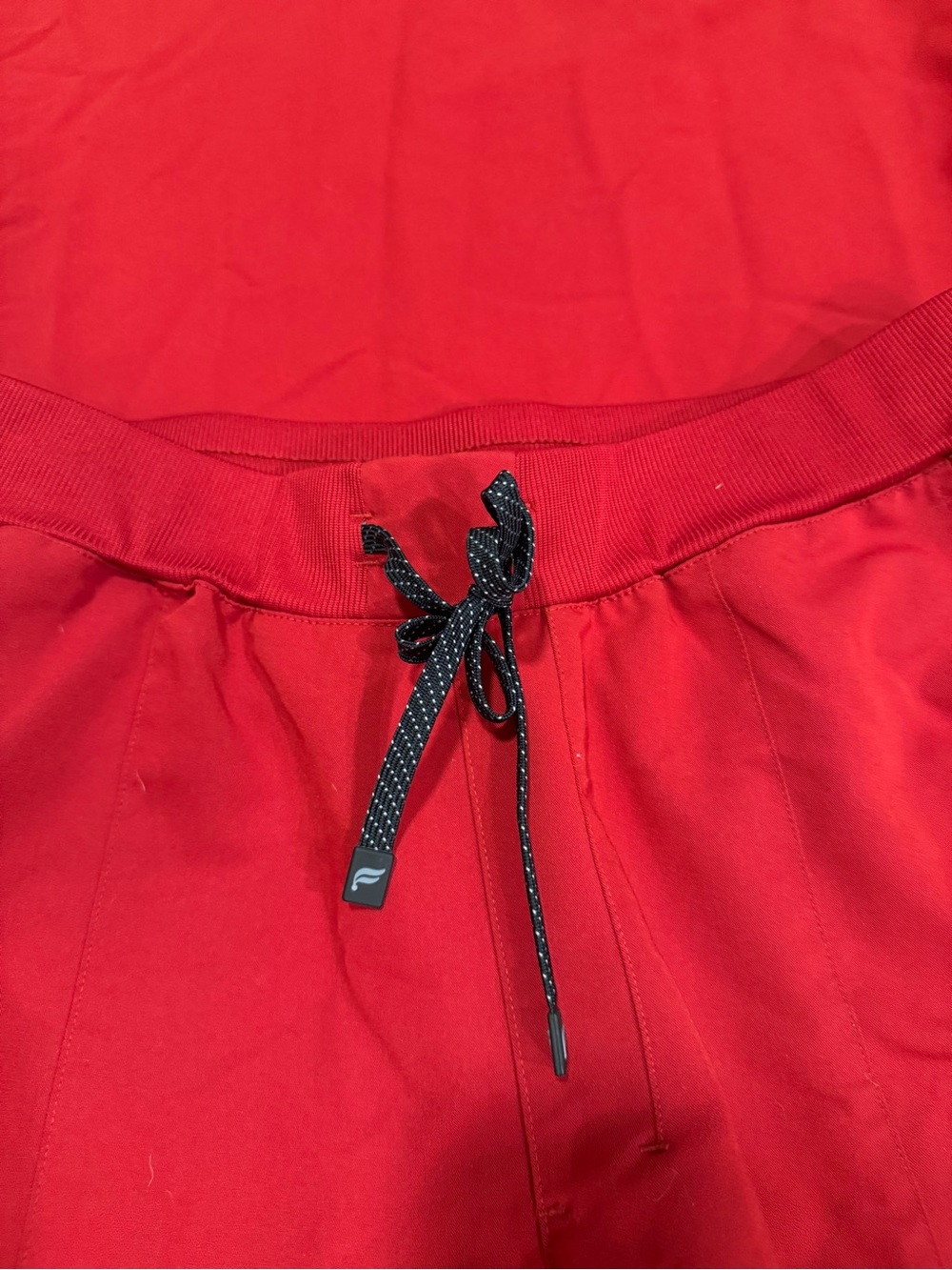 Bright Red Drawstring Scrub Set - Picture 2 of 4